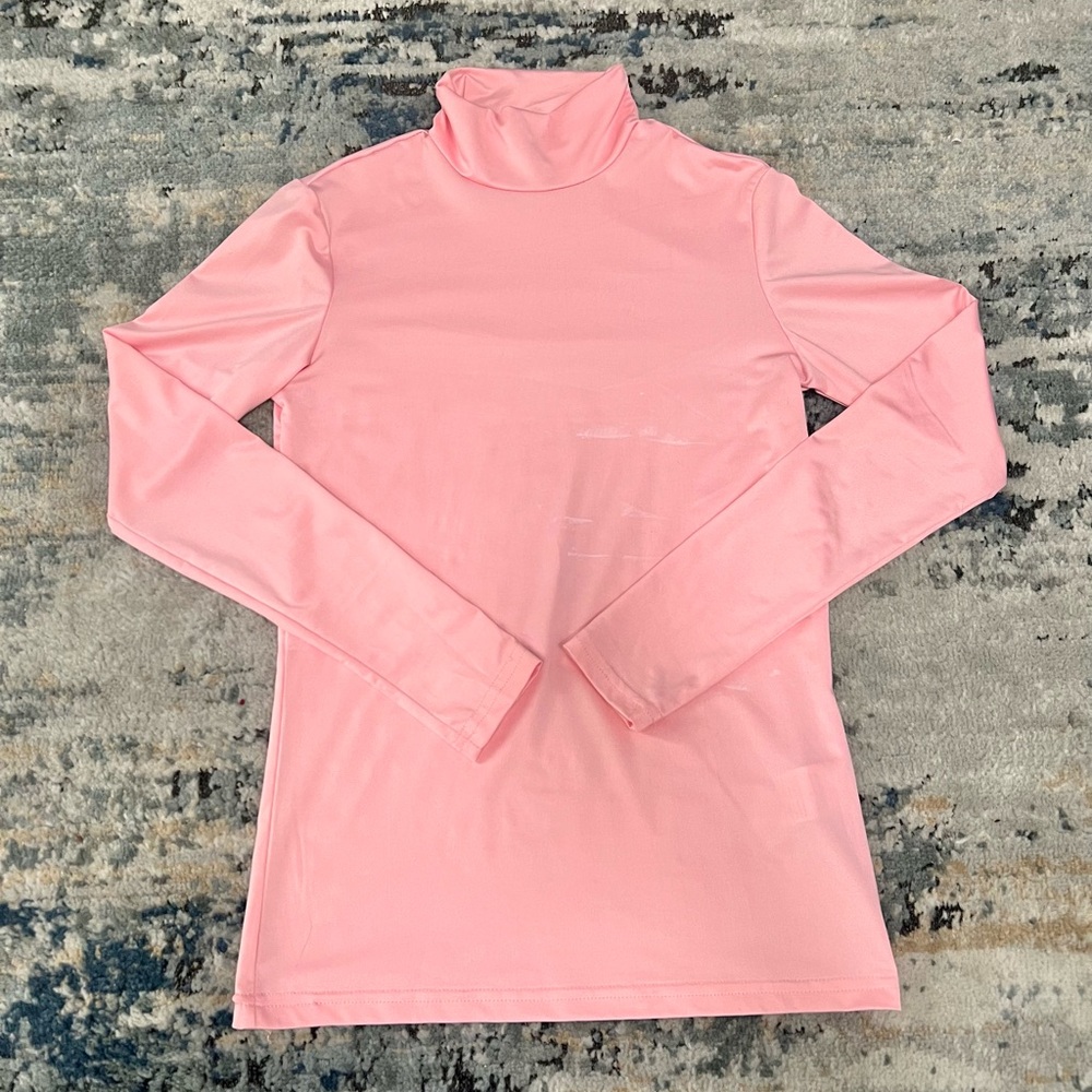 Pink Long Sleeve Turtle Neck